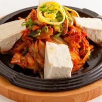 Stir- Fried Kimchi & Pork Combo · Stir-fried pork, kimchi, tofu with tofu soup.