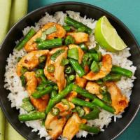 Basil Stir Fry · Spicy. Our basil chicken stir fry is crafted by sauteing our tender grounded chicken breast,...