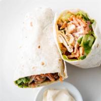 Buffalo Chicken & Blue Cheese Wrap · Buffalo Chicken Strips, Lettuce, Tomatoes and Shredded Carrots. Complemented with Blue Chees...