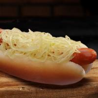 Sauerkraut Dog Combo · World-famous Nathan's hot dog topped with sauerkraut.