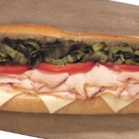 Large Turkey Sub · Large Sub with Turkey, your choice of Roll, Cheese, Condiments and Toppings