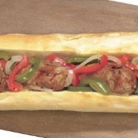 Large Italian Sausage Sub · Large Sub with Sweet Italian Sausage, Peppers and Onions, your choice of Roll, Cheese, Condi...