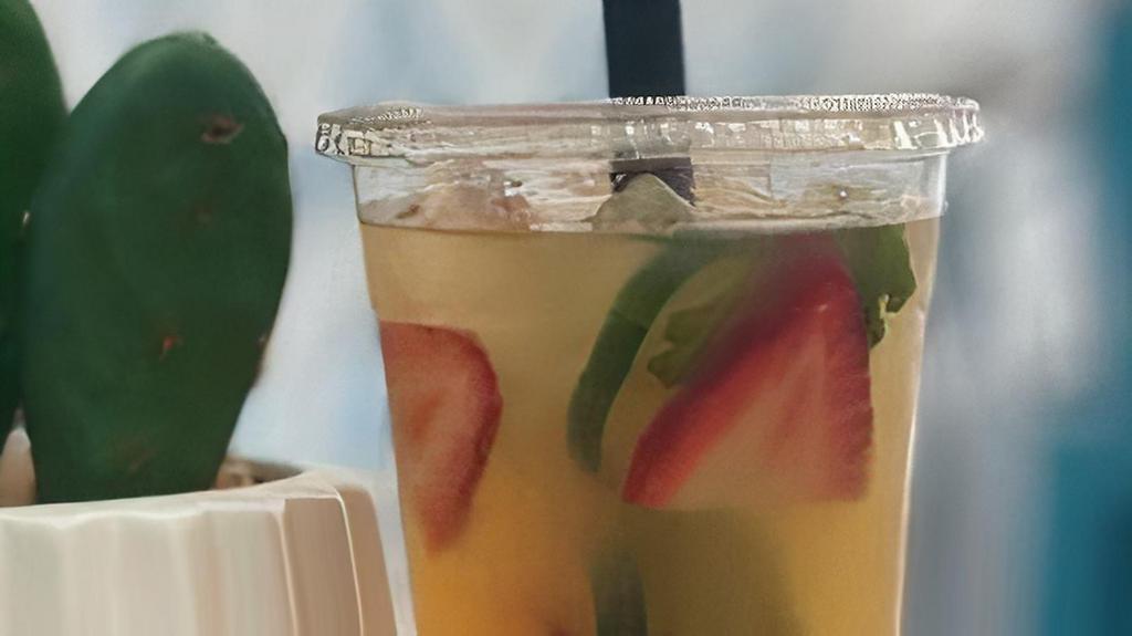 Go! Infused Green Tea (16Oz) · Iced green tea infused with caffeine for a pick me up!!