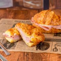 Smoked Ham & Provolone In Croissant · On a fresh baked croissant with smoked ham & provolone cheese.