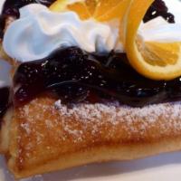 Cheese Blintzes With Blueberry Filling · 