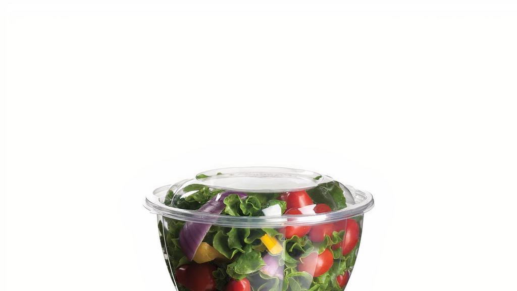 Greek Salad · Mixed greens, cucumber, tomato, onion, olive, feta, green pepper, oil, and vinegar.