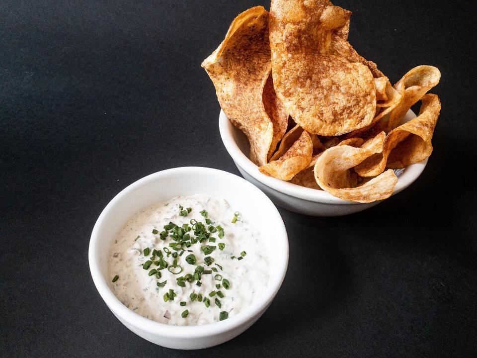 The Clam Dip · Zesty potato chips