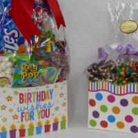 Candy Totes · Totes filled with fun candy in small (7” x 4″ x 5″) and large (10″ x 6″x 7.25″) sizes. Pleas...