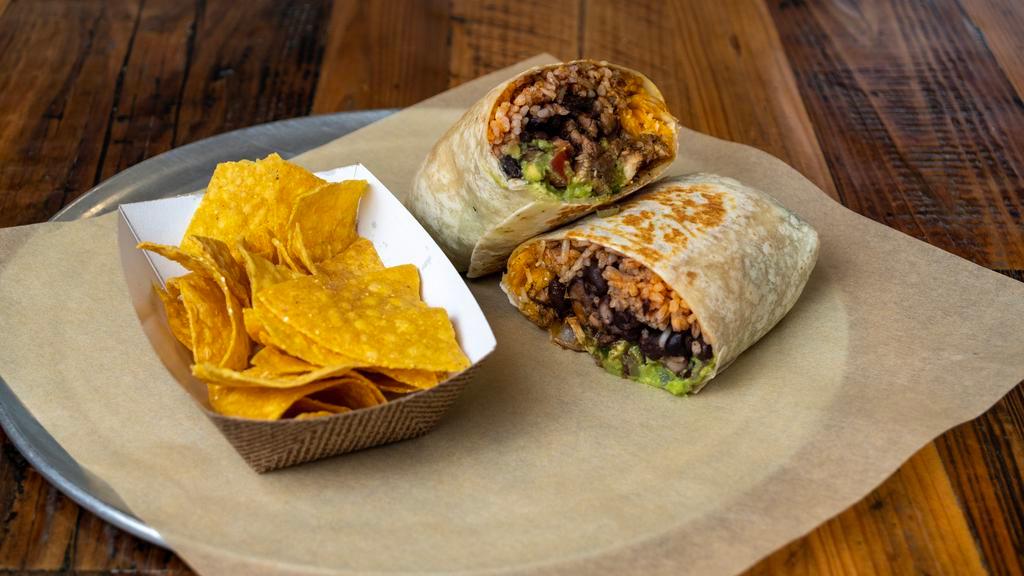 Burrito · A choice of rice, beans, meat, salsa, cheese, sour cream with a variety of condiments, wrapped in a warm tortilla.