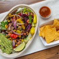 Salad · A choice of meat, beans, salsa, with a variety of condiments, served on bed of romaine lettu...