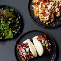 Bao Bun Combo · Your choice of 2 buns served with choice of fries or a side salad.