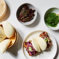 Bao Bar For 7 · 4 baos per person with your choice of proteins. Served with purple cabbage, pickled cucumber...