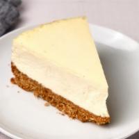 New York Cheesecake Slice · New York style cheesecake slice made from fresh whole vanilla and gluten free graham cracker...
