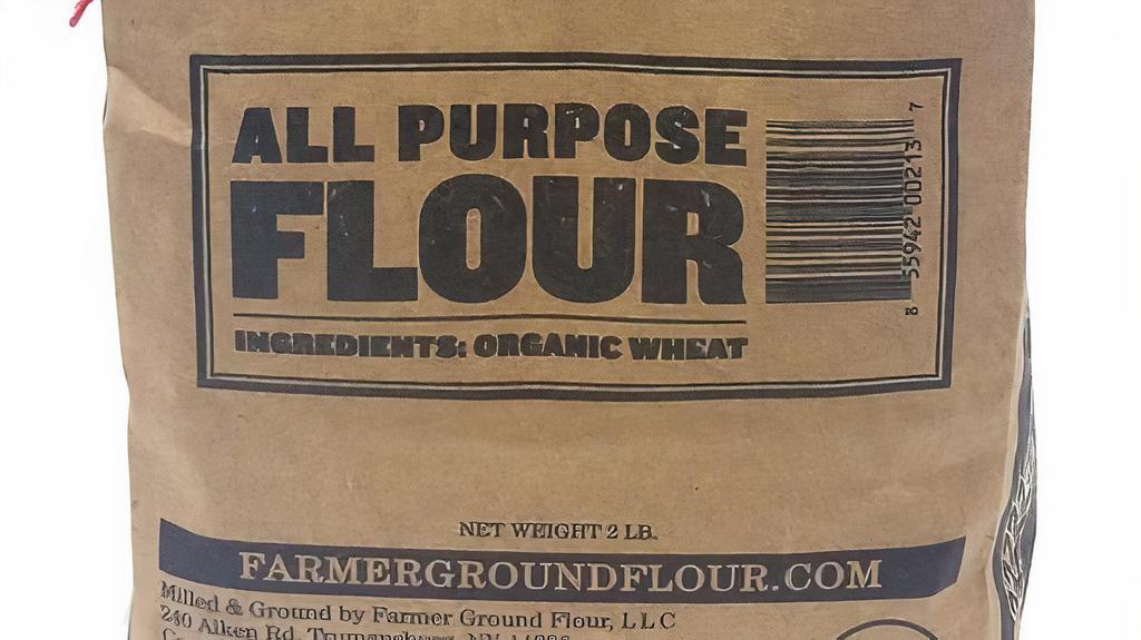 All-Purpose Flour · 2lb bag from Farmer Ground, fresh stone ground flour from organic New York state grain