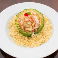 Kani Salad Appetizer · Chopped crab, cucumber, and caviar with aioli sauce.
