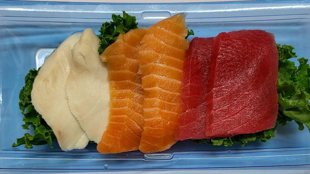 Sashimi Sampler Appetizer (7Pcs) · 7 different kinds of fish. One of each.