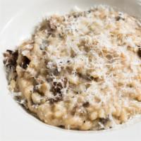 Mushroom Risotto · Brown butter sage, Parmesan, and creme fraiche.