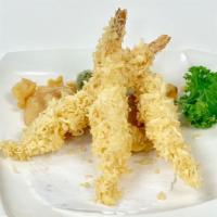 Shrimp & Vegetable Tempura (App) · Fried battered shrimp and vegetables.