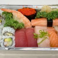 Sushi Deluxe (9 Pcs) · 9 pcs Sushi and California roll.