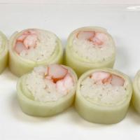 Louie Roll · Shrimp, crab with rice rolled in cucumber.