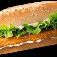 Chicken Sandwich · Chicken breast patty (Halal), lettuce, tomato and mayonnaise.