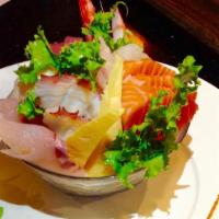 Chirashi · Variety of fish over sushi rice.