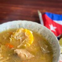 Chicken Noodle Soup · Chicken, carrots, potatoes and noodles in chicken broth.