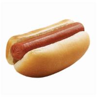 New York Dog · 100% beef hotdog on plain hotdog bun with sauerkraut, mustard, & grilled onions