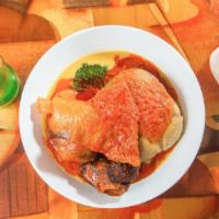 Amala & Gbegiri · Served with ewedu, red stew with assorted meats
