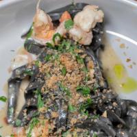 Black Tagliatelle · With shrimp