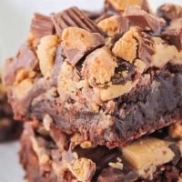 Reese'S Peanut Butter Bar · Chocolate chip brownie wiped with Reese's peanut sauce mixed and topped with Reese's peanut ...