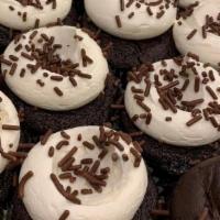 Chocolate Vanilla Cupcake · Chocolate cake with vanilla buttercream.