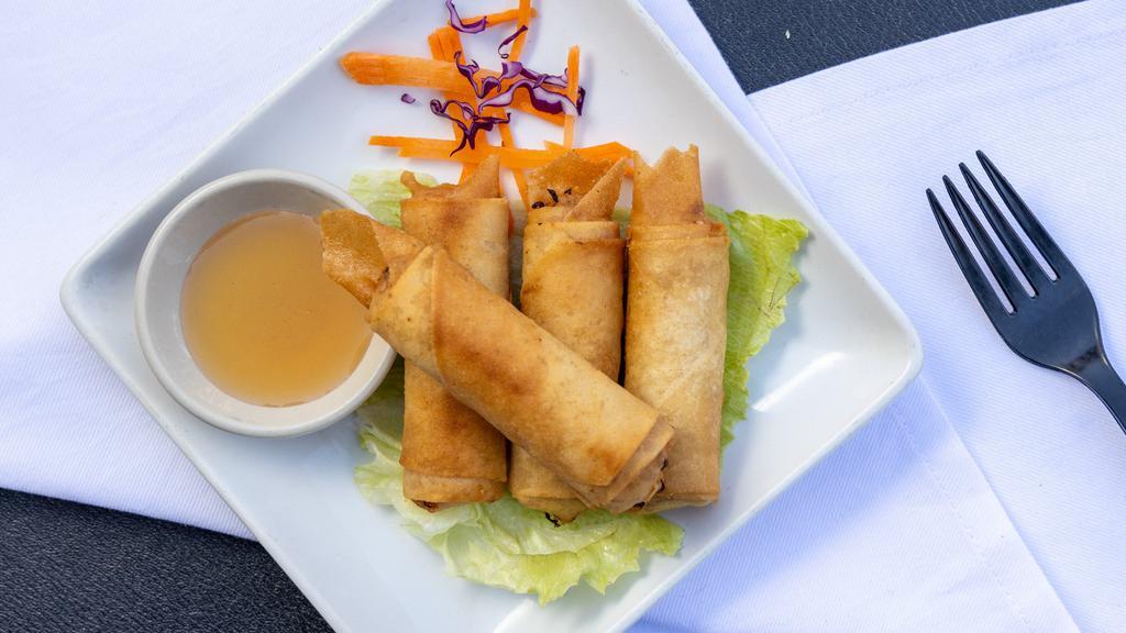 Vegetable Spring Roll · Vegetarian. Cabbage, carrots, celery, and vermicelli. Served with plum sauce.