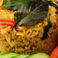 Basil Fried Rice · Spicy. Egg, onion, bell pepper, and basil.