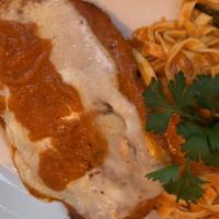 Veal Parmigiana With Spaghetti Pasta Special · 