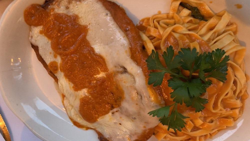 Veal Parmesan · With Spaghetti