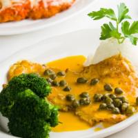 Chicken Francese · With Spaghetti