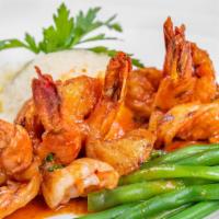 Gamberi Fra-Diavolo · Fresh Jumbo Shrimp with Spicy Marinara Sauce