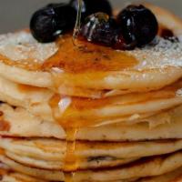 Pancakes · 3 Pieces, Maple Syrup & Butter. Add Chocolate Chip, Strawberry, Blueberry, or Banana for an ...