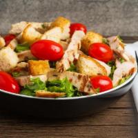 Classic Caesar · Full of romaine lettuce, cherry tomatoes, and toasty homemade rye bread croutons. . Caesar d...