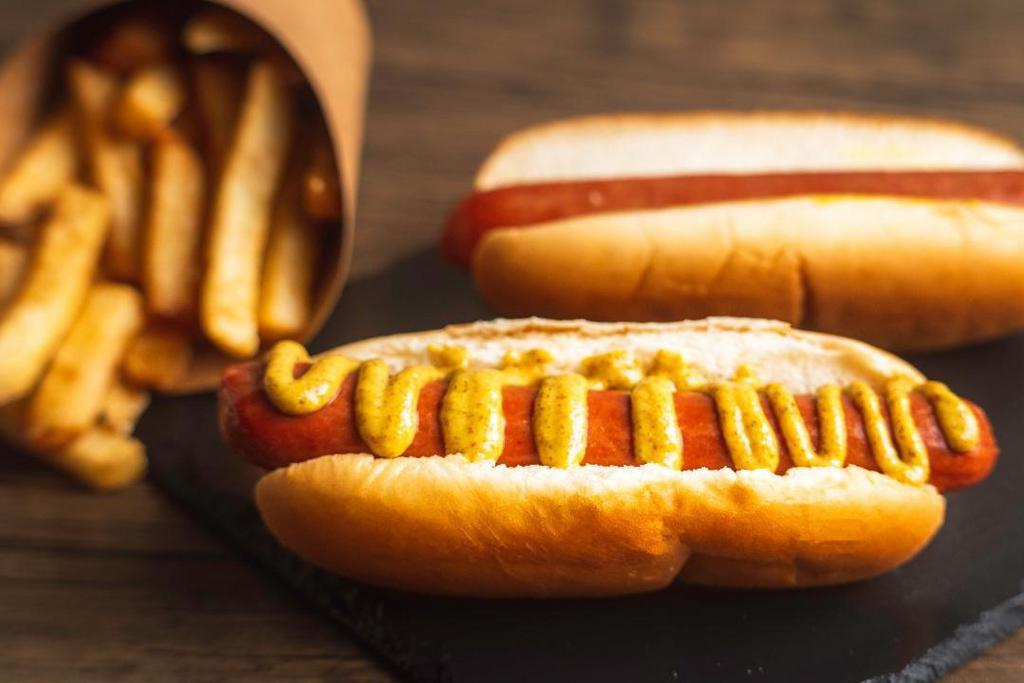 Hot Dog · New York-style frankfurter served on a bun with a side of ketchup and mustard.. Sauerkraut available upon request.