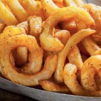 Curly Fries · Fried curly potatoes.