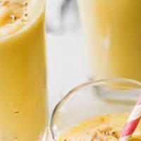 Sunshine Smoothie · Pineapple, orange, apple, granola, and pineapple juice.