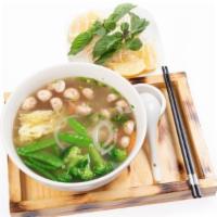 Vegetarian Broth With Mixed Vegetables · Spicy.  Vegetarian and gluten-free. Broccoli snowpea, cabbage and carrot. Bean sprout, lemon...