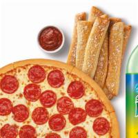 Classic Pepperoni Meal Deal With Sierra Mist · Classic Pepperoni Meal Deal consists of a Classic Pepperoni Pizza, Crazy Combo® and a 2-Lite...