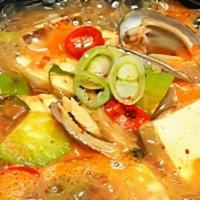 Doengangjigae · Spicy. Bean paste stew.