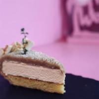 Japanese Mont Blanc Slice · Japanese Mont Blanc made with Japanese chestnuts, Hawaiian Rum & White Chocolate Mousse on a...