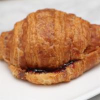 Croissants With Peanut Butter And Jelly · Flour, Butter, Sugar, Milk, Eggs, Peanut Butter & Jelly