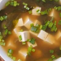 Miso Soup · Soybean soup With bean curd, seaweed and scallions.