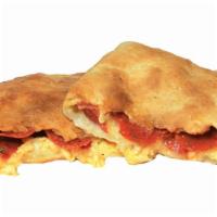Roni Zoni · Calzone filled with Cheese mix (mozzarella cheese, parmesan cheese and ricotta) and Pepperon...